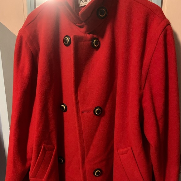 Raffinati vintage Virgin wool red winter coat - Picture 8 of 13